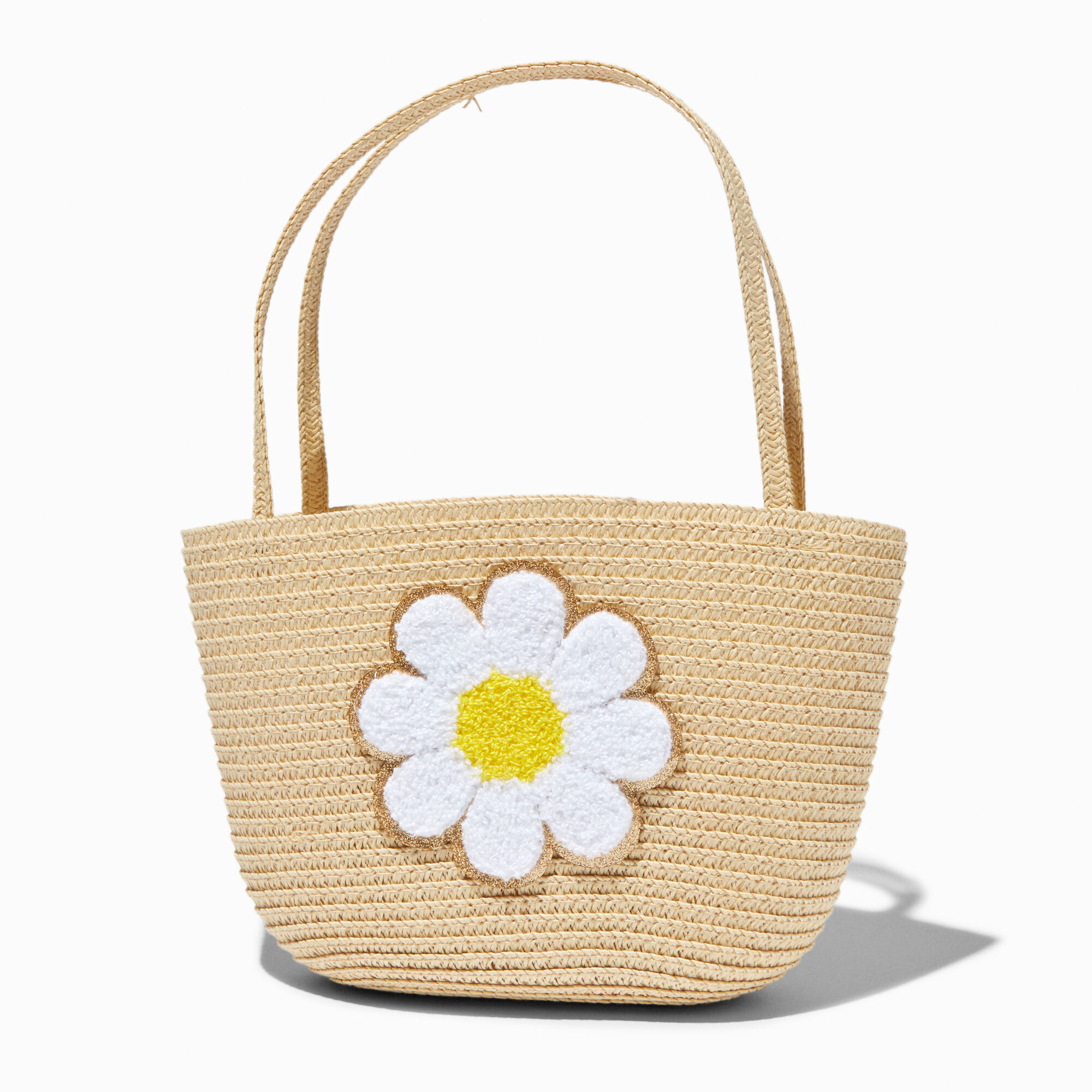 View Claires Club Daisy Straw Tote Bag information