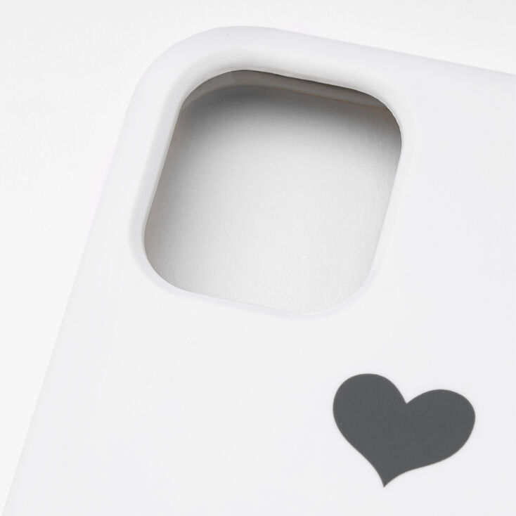White Heart Phone Case Fits Iphone 11 Claire S White Heart Phone Case Fits Iphone 11 Claire S