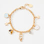 Gold Cat Charm Bracelet,