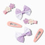 Claire&#39;s Club Pink &amp; Purple Mixed Snap Hair Clips - 6 Pack,