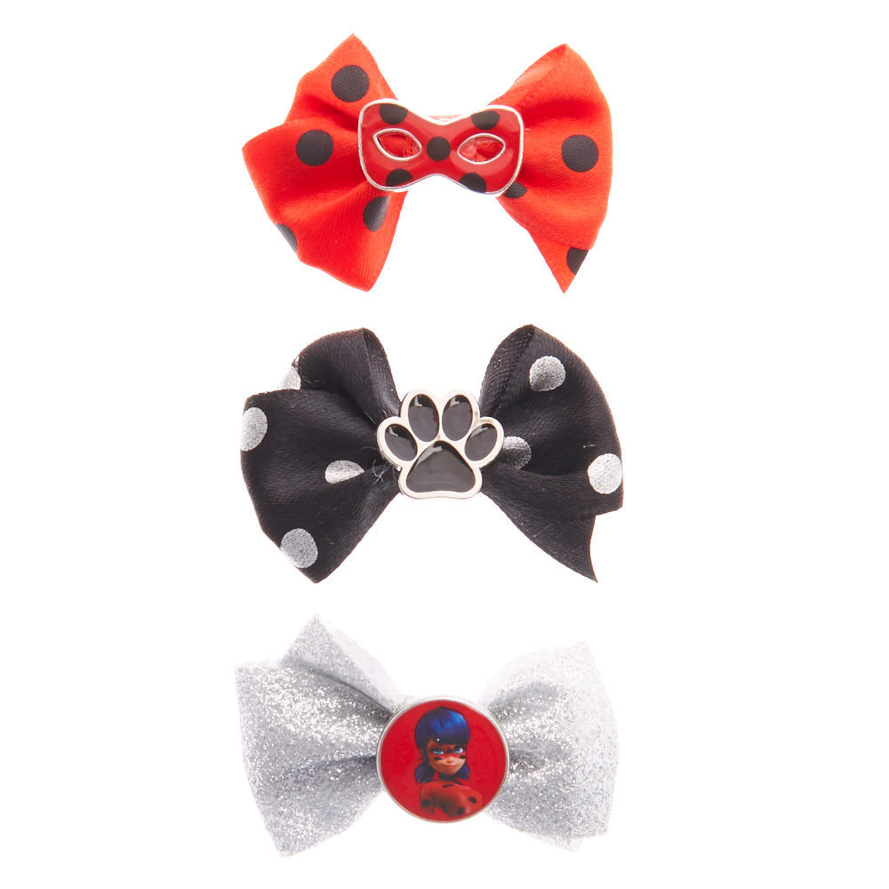 Miraculous™ Bow Charm Hair Clips,