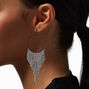 Hematite Crystal 5&quot; Dreamcatcher Fringe Drop Earrings,