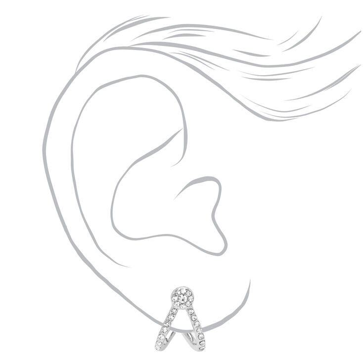 Clous d&#39;oreilles d&eacute;cor&eacute;s avec strass,