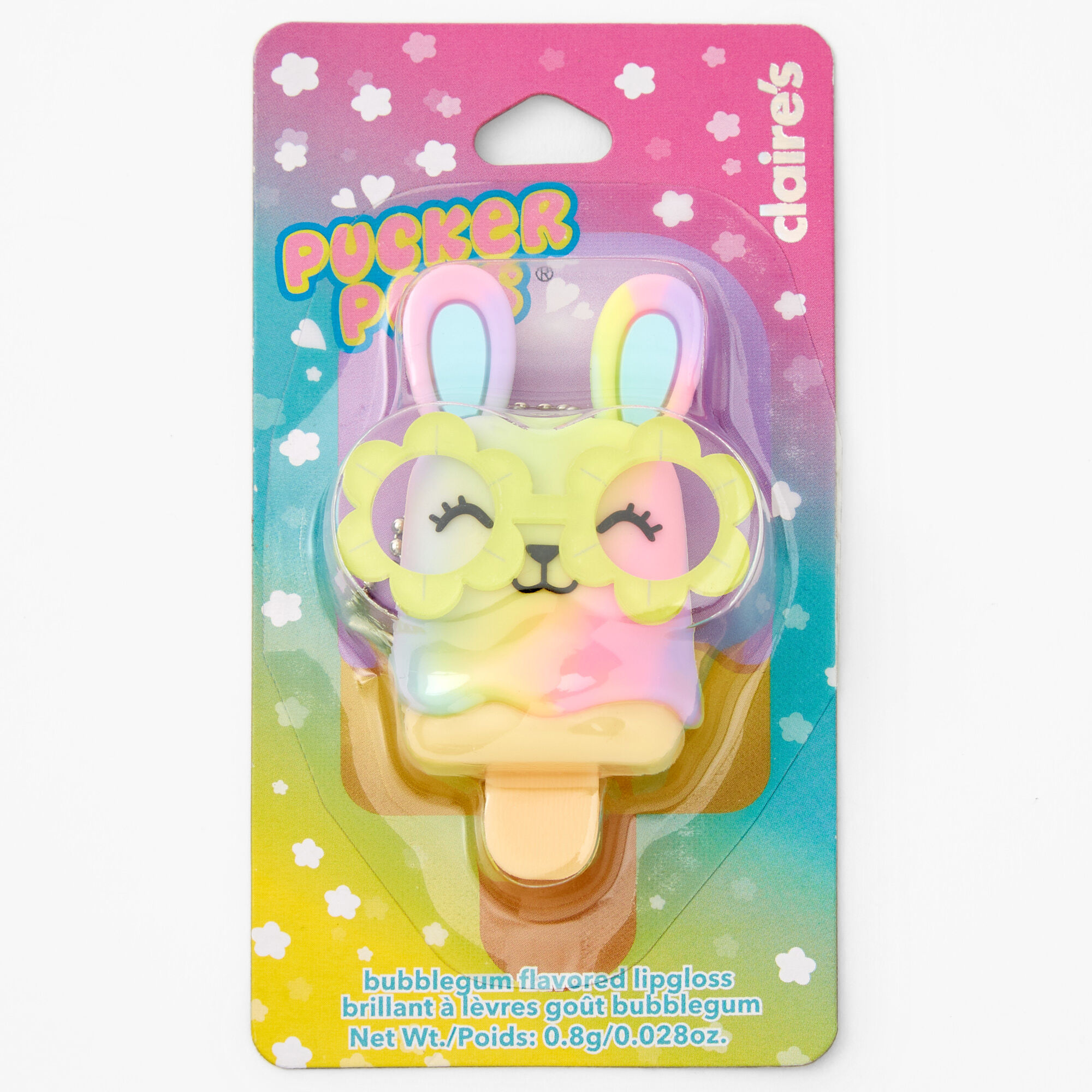 Pucker Pops® Pastel Bunny Lip Gloss - Bubblegum,