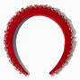 Red Rhinestone Puffy Headband,