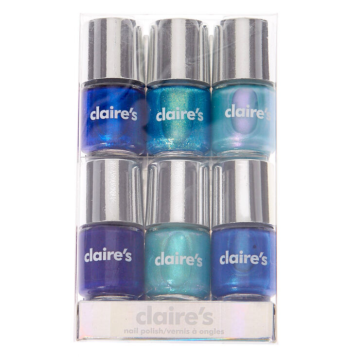 Claire's Mini vernis à ongles Feelin’ The Blues - Lot de 6