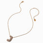 Gold-tone Pav&eacute; Bubble Initial Pendant Necklace - J,