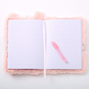 Pink Owl Plush Lock Diary,