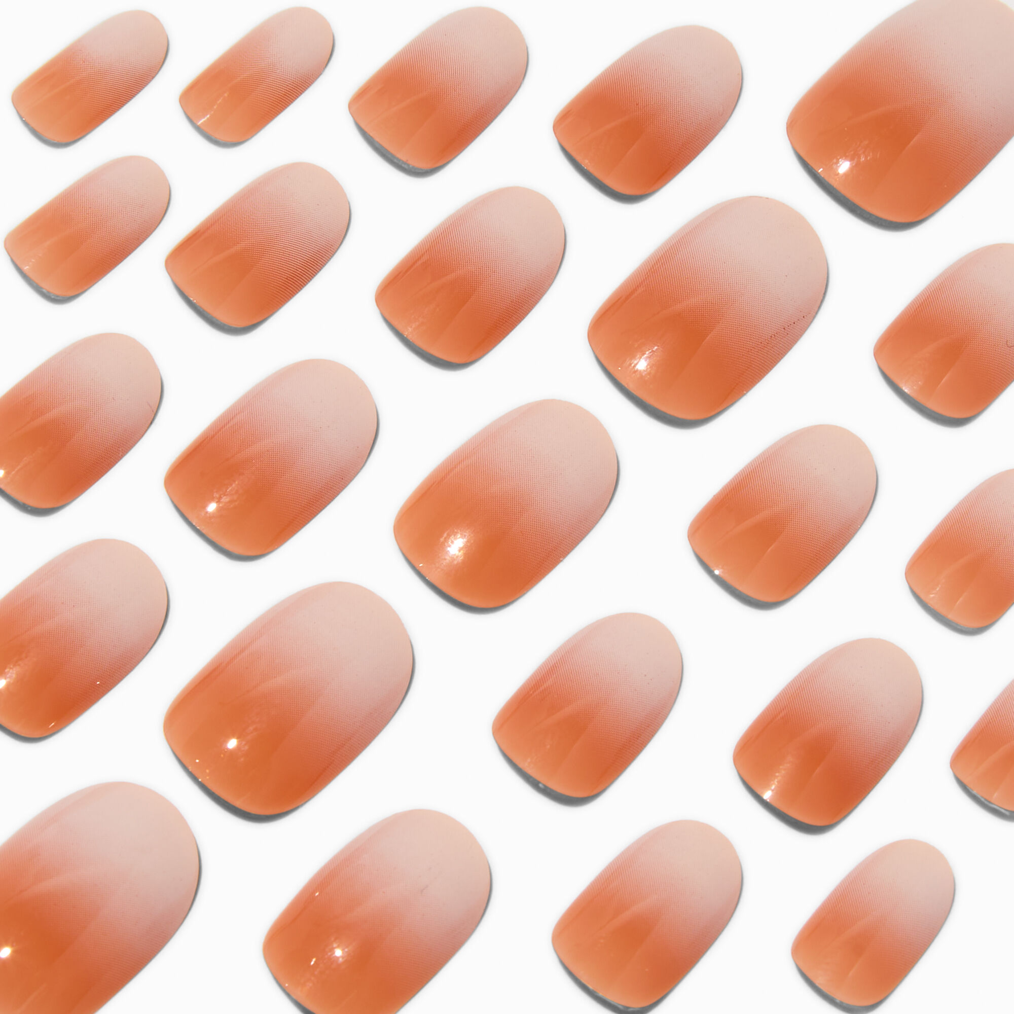 Nude Ombre Medium Oval Vegan Faux Nail Set - 24 Pack,