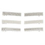 Silver Rhinestone &amp; Pearl Rectangle Hair Clips - 6 Pack,