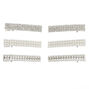 Barrettes rectangulaires strass et perles d&#39;imitation couleur argent&eacute; - Lot de 6,