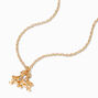 Gold Zodiac Symbol Pendant Necklace - Gemini,