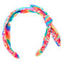Neon Tie Dye Knotted Bow Headband,
