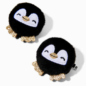 Claire&#39;s Club Penguin Pom Hair Clips - 2 Pack,