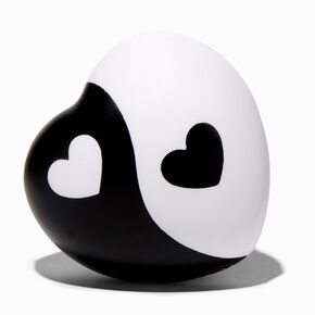 Boule anti-stress c&oelig;ur yin et yang,