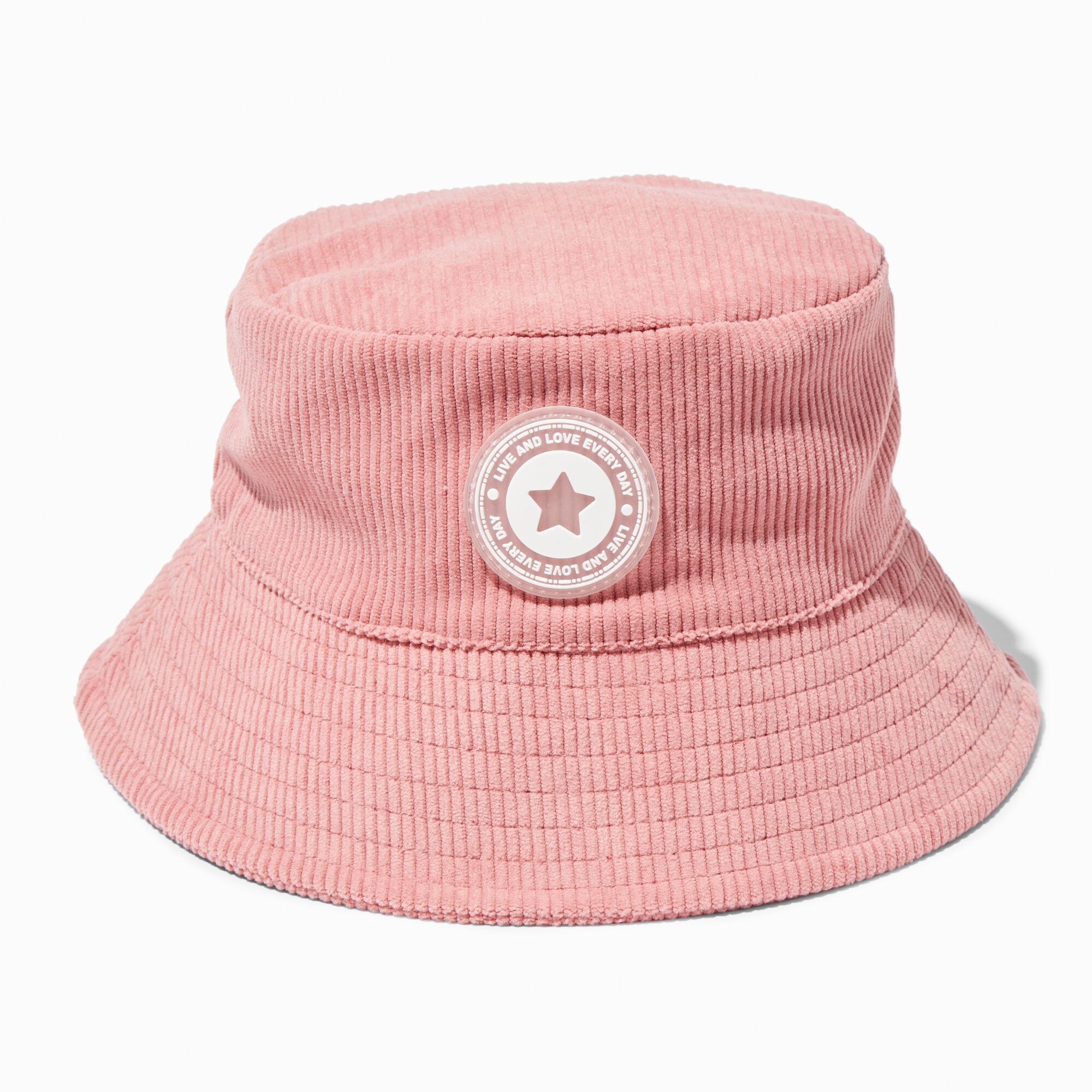 View Claires Sporty Corduroy Bucket Hat Pink information