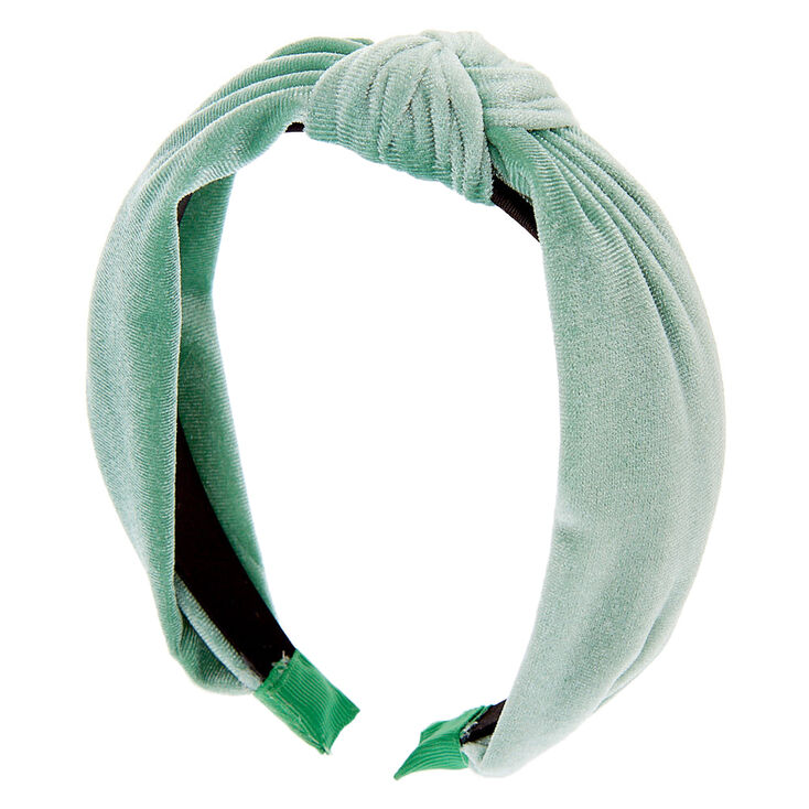 Velvet Knotted Headband - Mint,