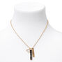 Gold Zodiac Symbol Pendant Charm Necklace - Libra,