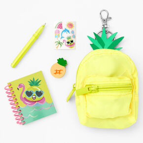 Pineapple Backpack Keychain Stationery Set,