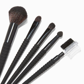 Matte Black Makeup Brushes - 5 Pack,