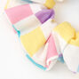 Medium Pastel &amp; White Check Hair Scrunchie,