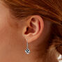 Black &amp; White Dice 1&quot; Drop Earrings,