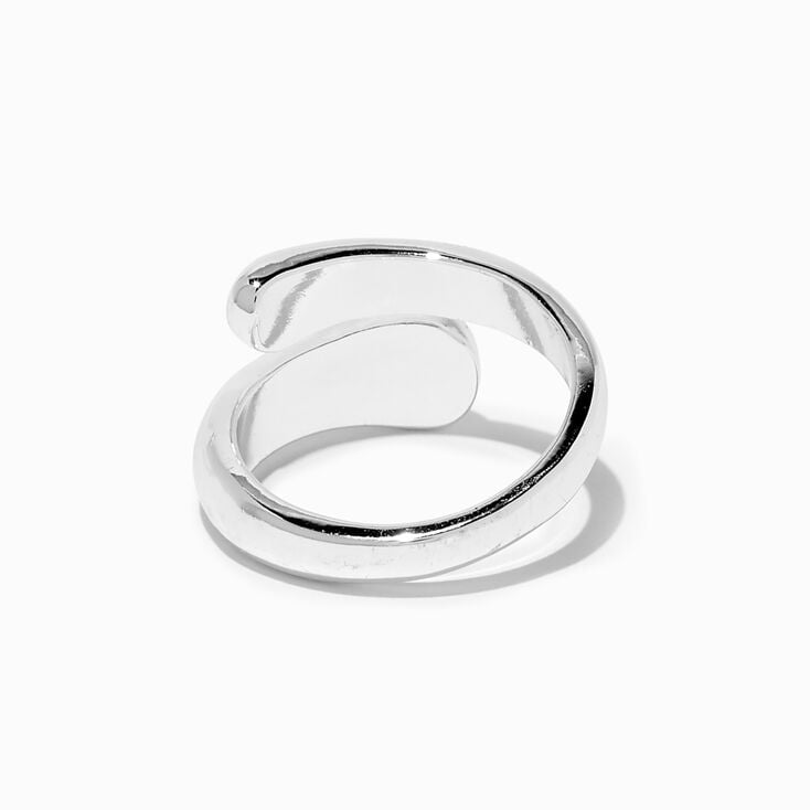 Silver-tone Smooth Wrap Ring,