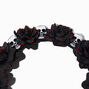 Roses &amp; Skulls Flower Crown Headband,