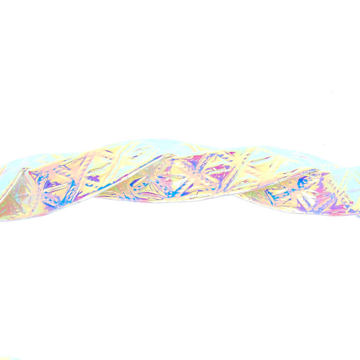 Holographic Twist Headband - White,