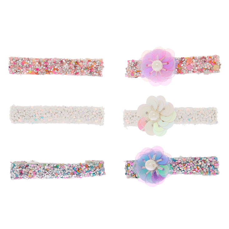 Claire&#39;s Club Glitter Hair Clips - 6 Pack,