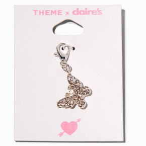 T H E M E x Claire&#39;s Silver-tone Pav&eacute; Butterfly Charm,