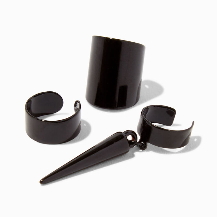 Black Spike Ear Cuffs &#40;3 Pack&#41;,