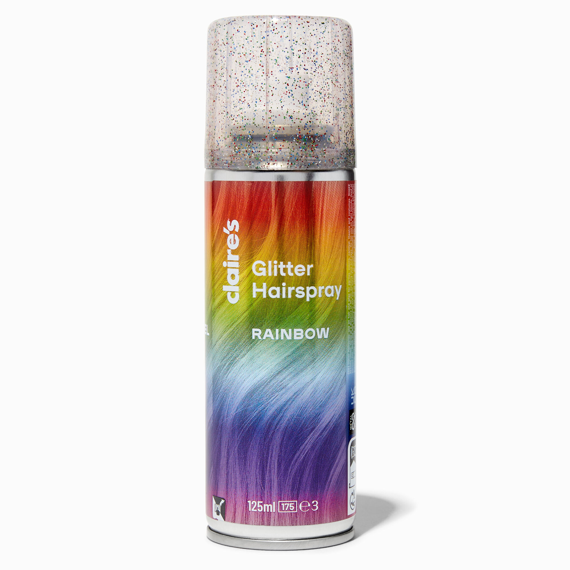 claire's rainbow glitter colour hairspray