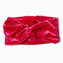 Jewel Pink Velvet Embellished Twisted Headwrap,