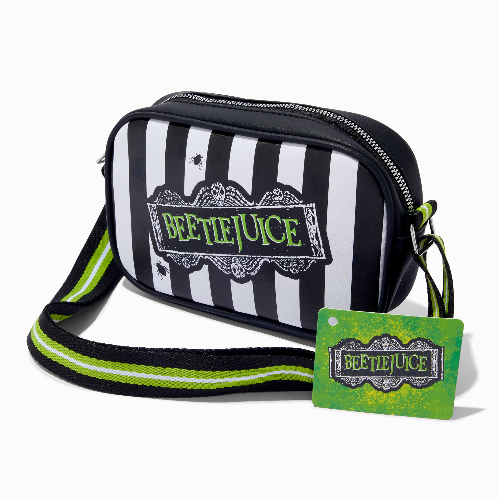 View Claires Beetlejuice Crossbody Bag information