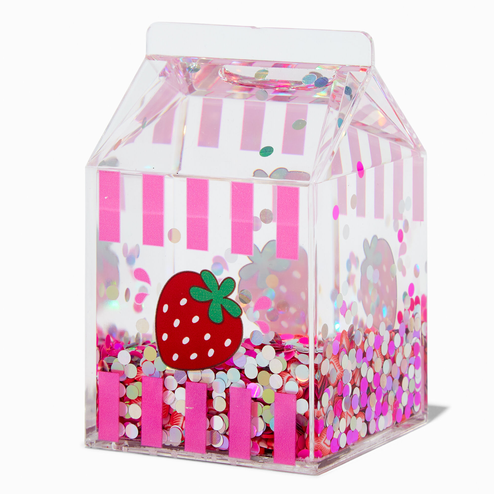 View Claires Strawberry Milk Carton WaterFilled Decor information