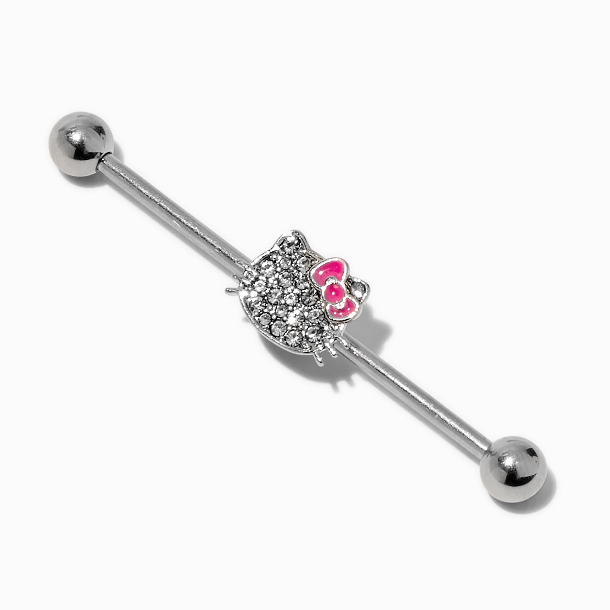 Claire s Hello Kitty Crystal Face 14G Industrial Bar MainPlace Mall