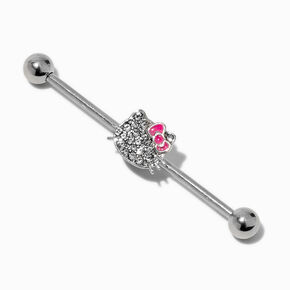 Hello Kitty&reg; Crystal Face 14G Industrial Bar,