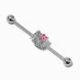Hello Kitty&reg; Crystal Face 14G Industrial Bar,