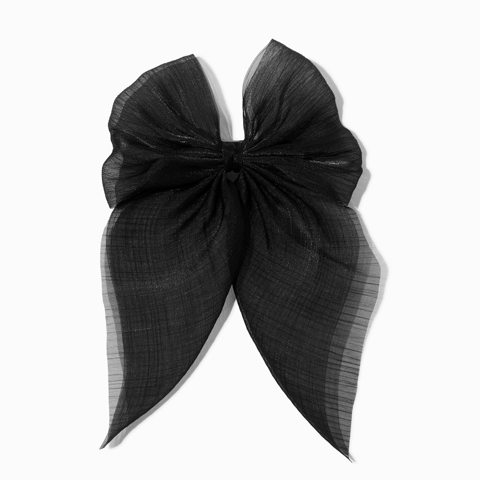 View Claires Sheer Bow Hair Clip Black information