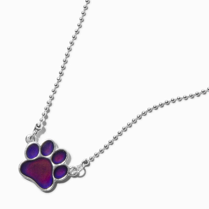 Collier d&rsquo;humeur &agrave; pendentif avec imprim&eacute; patte,