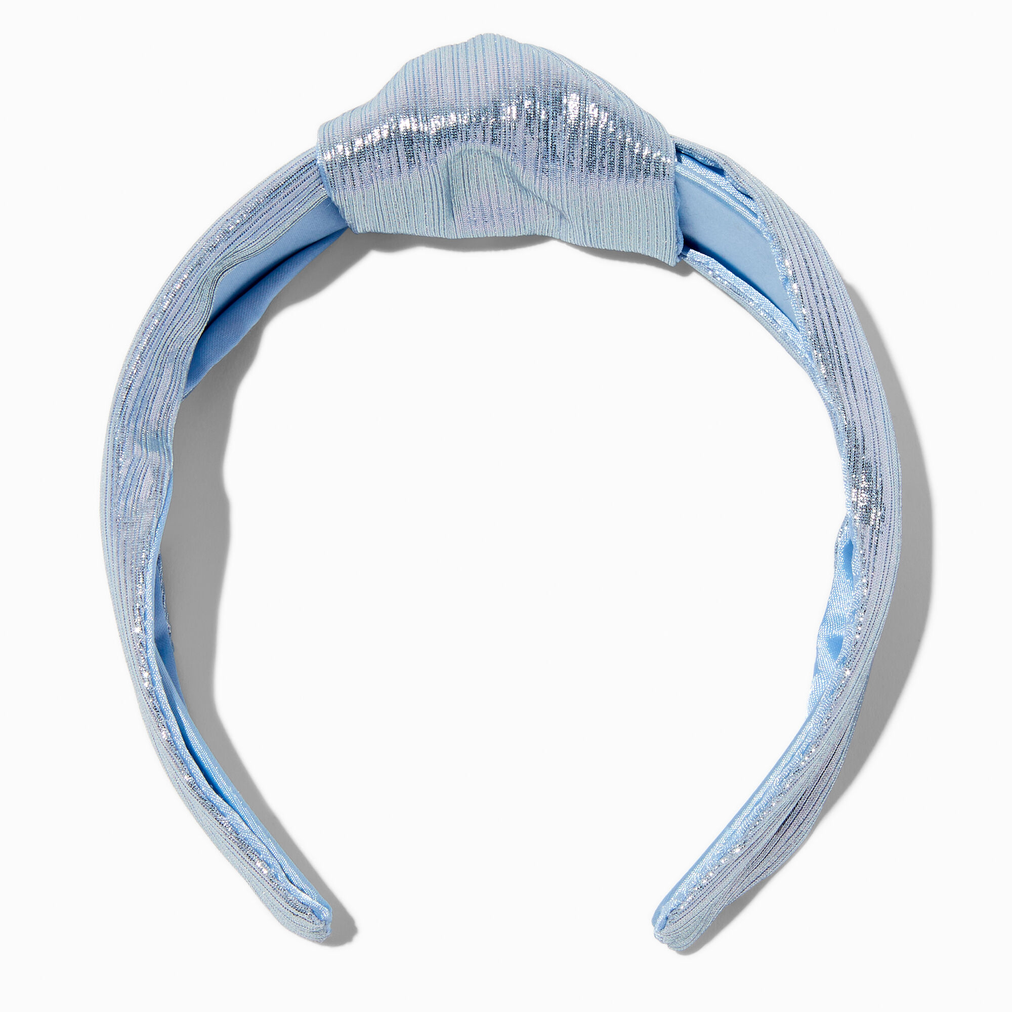 Blue Lurex Knotted Headband,