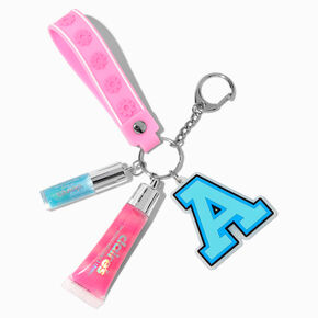 Initial Varsity Lip Gloss Keychain - A,