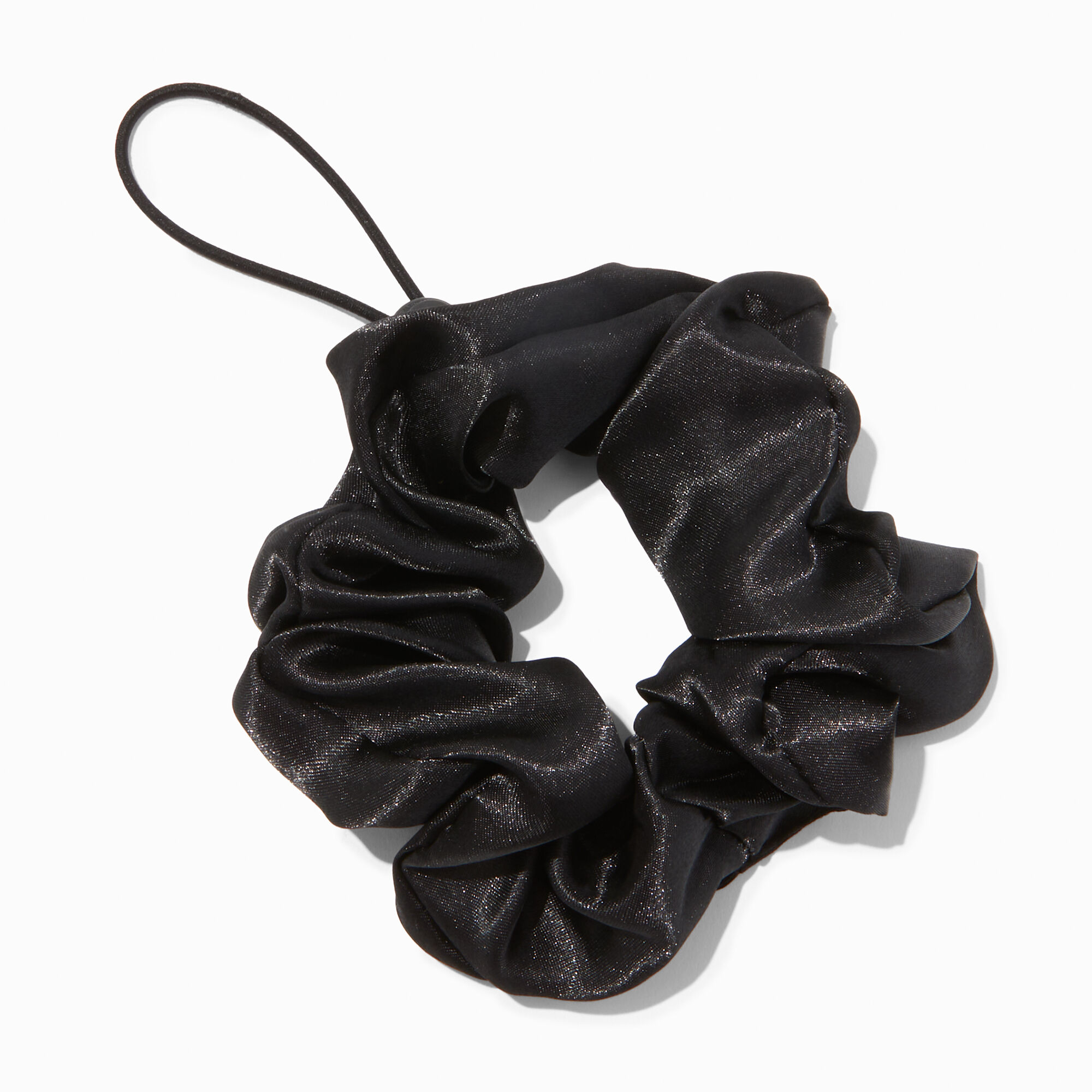 No Bad Hair Day by Claire's Black Adjustable Scrunchie,
