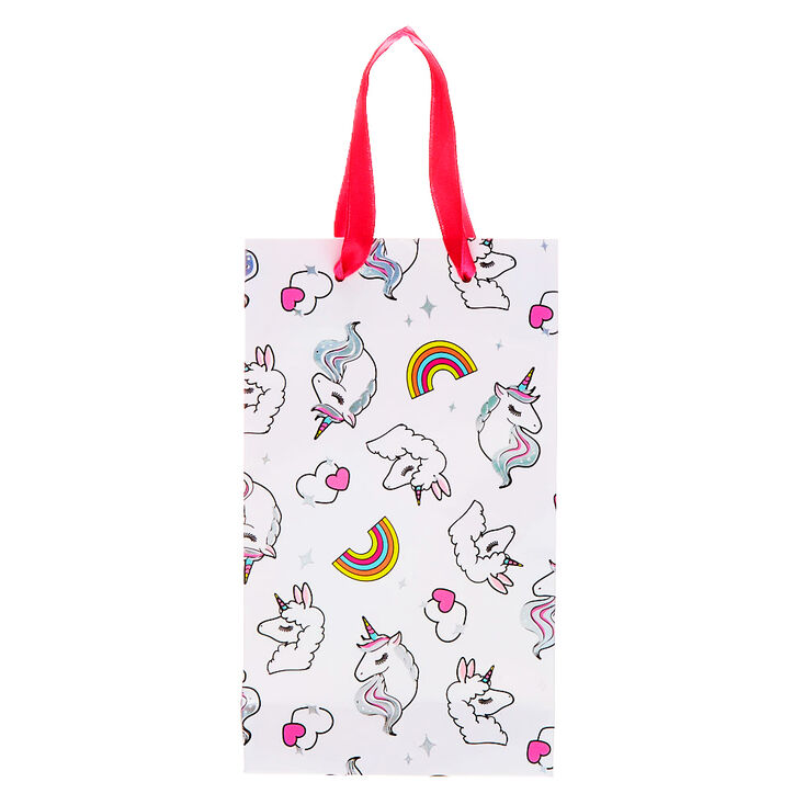 Small White Unicorn Gift Bag,