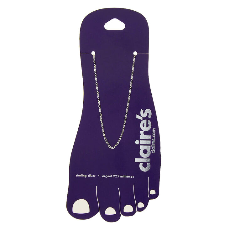 Sterling Silver Wide Chain Anklet,