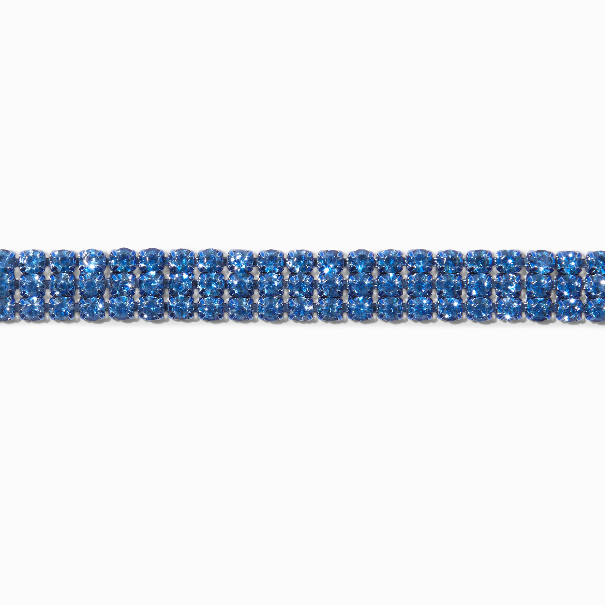 View Claires Crystal Anodized Choker Necklace Blue information