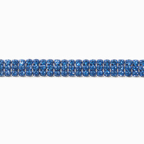 Blue Crystal Anodized Choker Necklace,