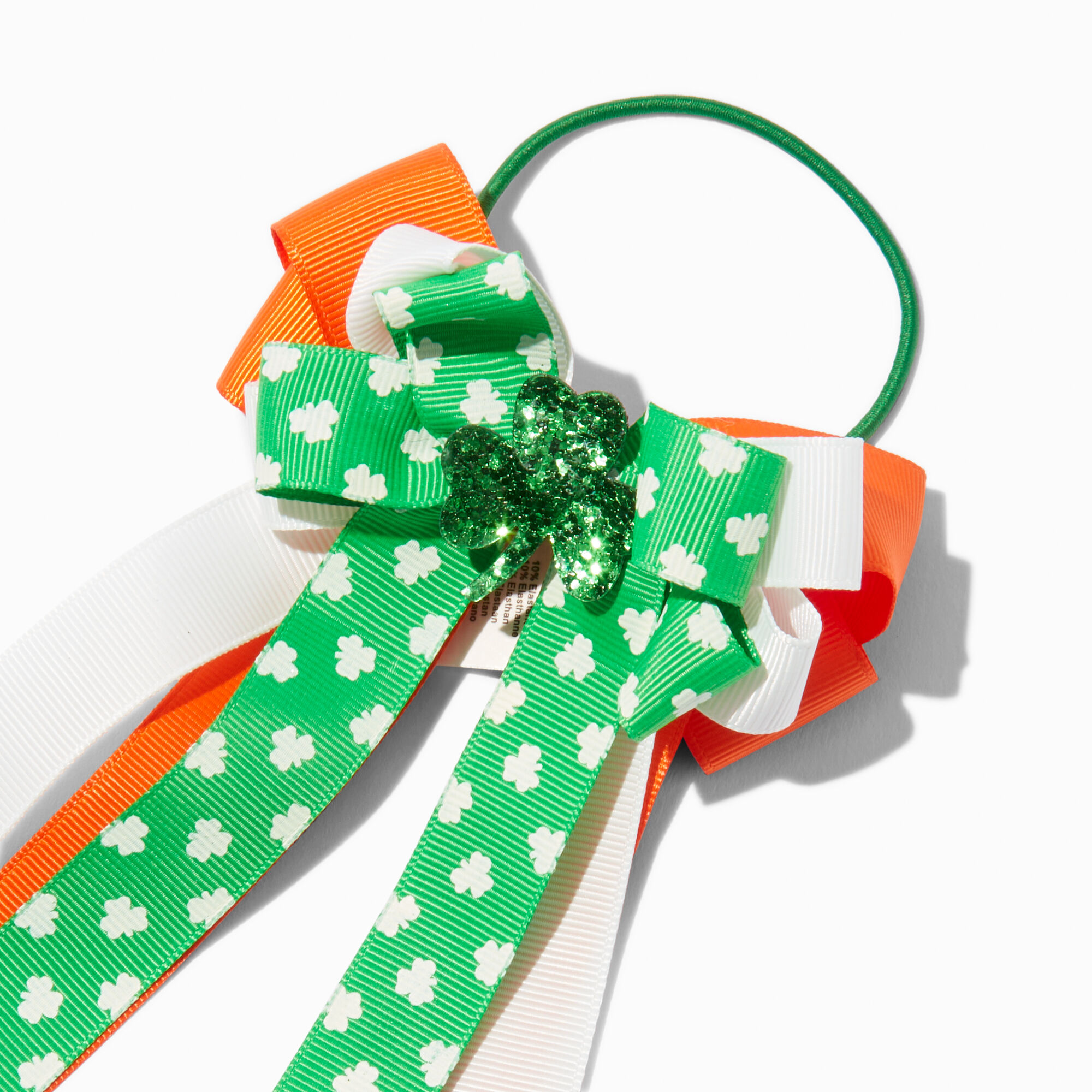 St. Patrick's Day Irish Flag Bow Hair Tie,