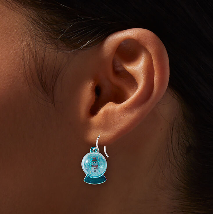 Snow Globe Drop Earrings,